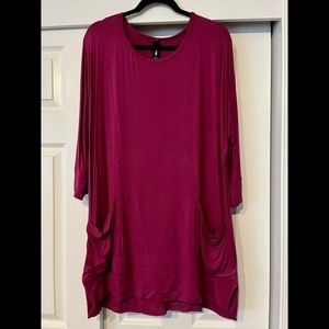 Agnes & Dora Magenta Deep Pocket Tunic EUC Large